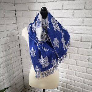Sportin' Scarves Toronto Maple Leaf Blue & White Made in India Scarf with Fringe